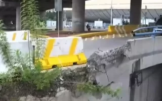 Infraestructura a punto de ceder amenaza a conductores frente a la UNAH