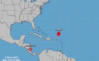 Se forma la depresión 21 del Atlántico muy cerca de la costa sur de Nicaragua