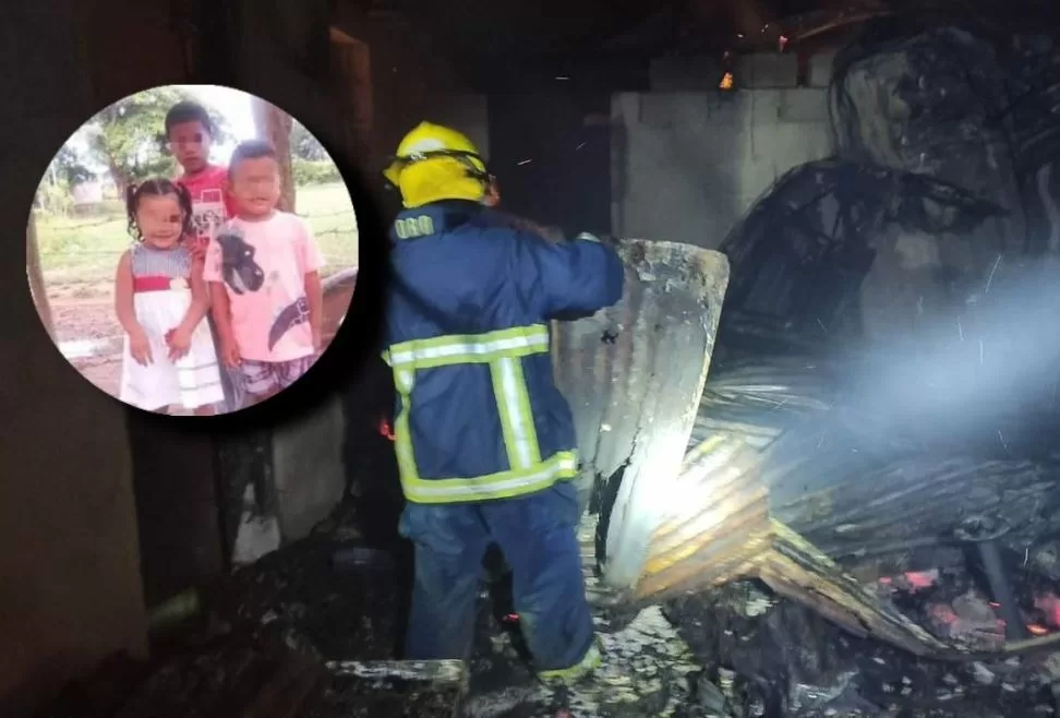 Cuerpo de bomberos encontró la casa consumida completamente por las llamas.