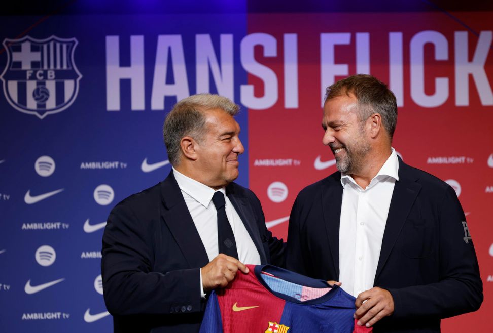 Hansi Fleck presentación en Barcelona.