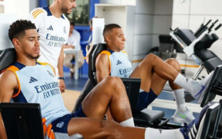 Mbappé entrena con el Real Madrid