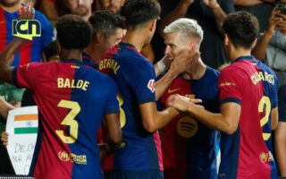 Barcelona mantiene el pleno con un gran debut de Dani Olmo