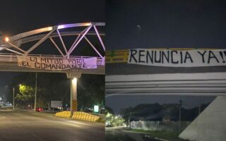 Pancartas en San Pedro Sula exigen renuncia de Castro (video)