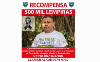 Ofrecen 500 mil lempiras por información sobre asesinato de Juan López