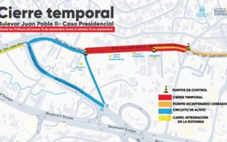 Planifica tu Ruta: Cierre temporal en el bulevar Juan Pablo II de Tegucigalpa