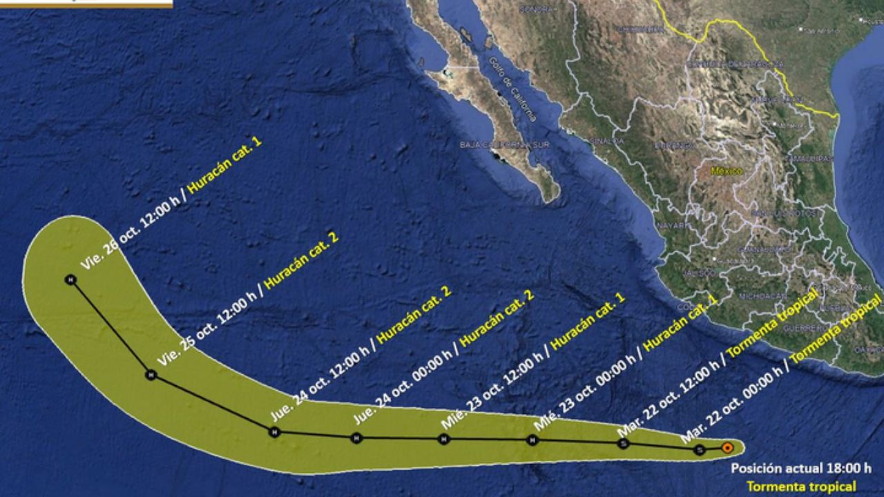 Huracán Kristy se fortalece a categoría 2 en el Pacífico