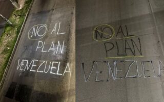 Calles capitalinas adornadas con grafitis que gritan: «¡No al Plan Venezuela!» (VIDEO)