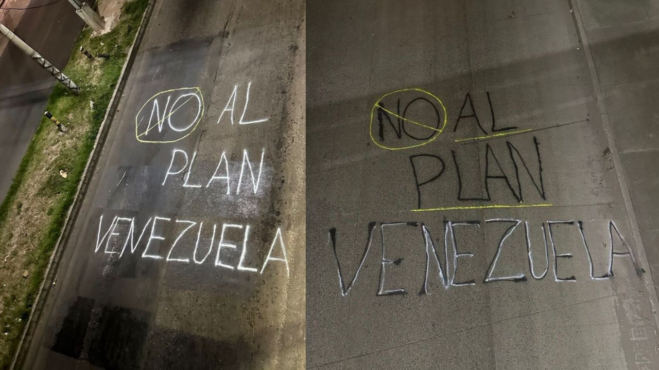 Calles capitalinas adornadas con grafitis que gritan: «¡No al Plan Venezuela!» (VIDEO)