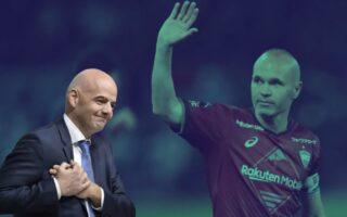 Infantino elogia a Iniesta por cautivar a aficionados globalmente