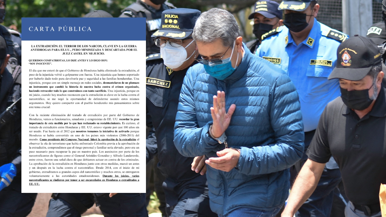 JOH declara "Injusta" la eliminación de la extradición