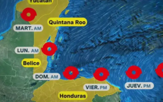 Tormenta Sara avanza hacia Yucatán, México, con lluvias