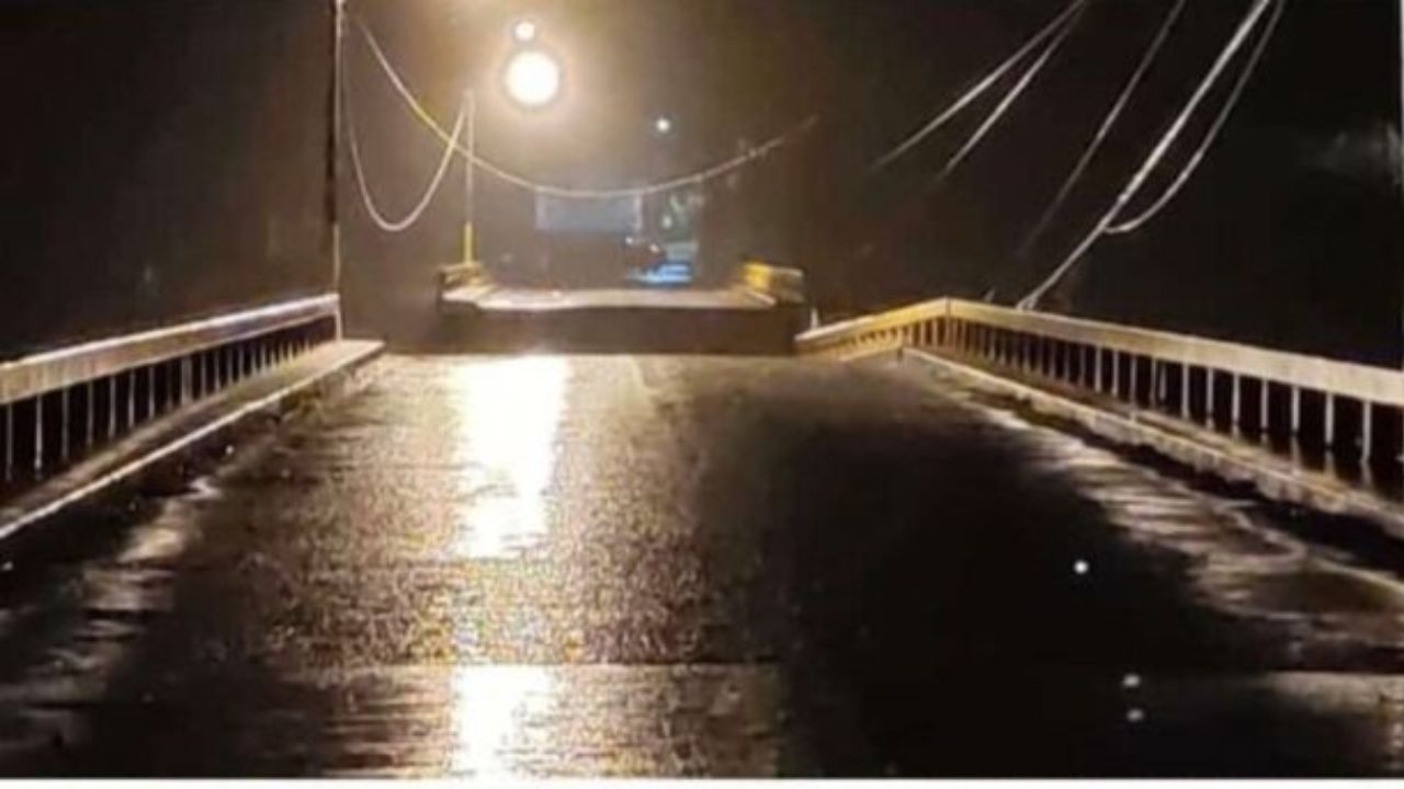 Colapso del puente Saopín en La Ceiba por fuertes lluvias